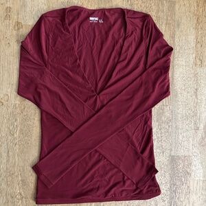 Aerie smoothez long sleeve plunge top